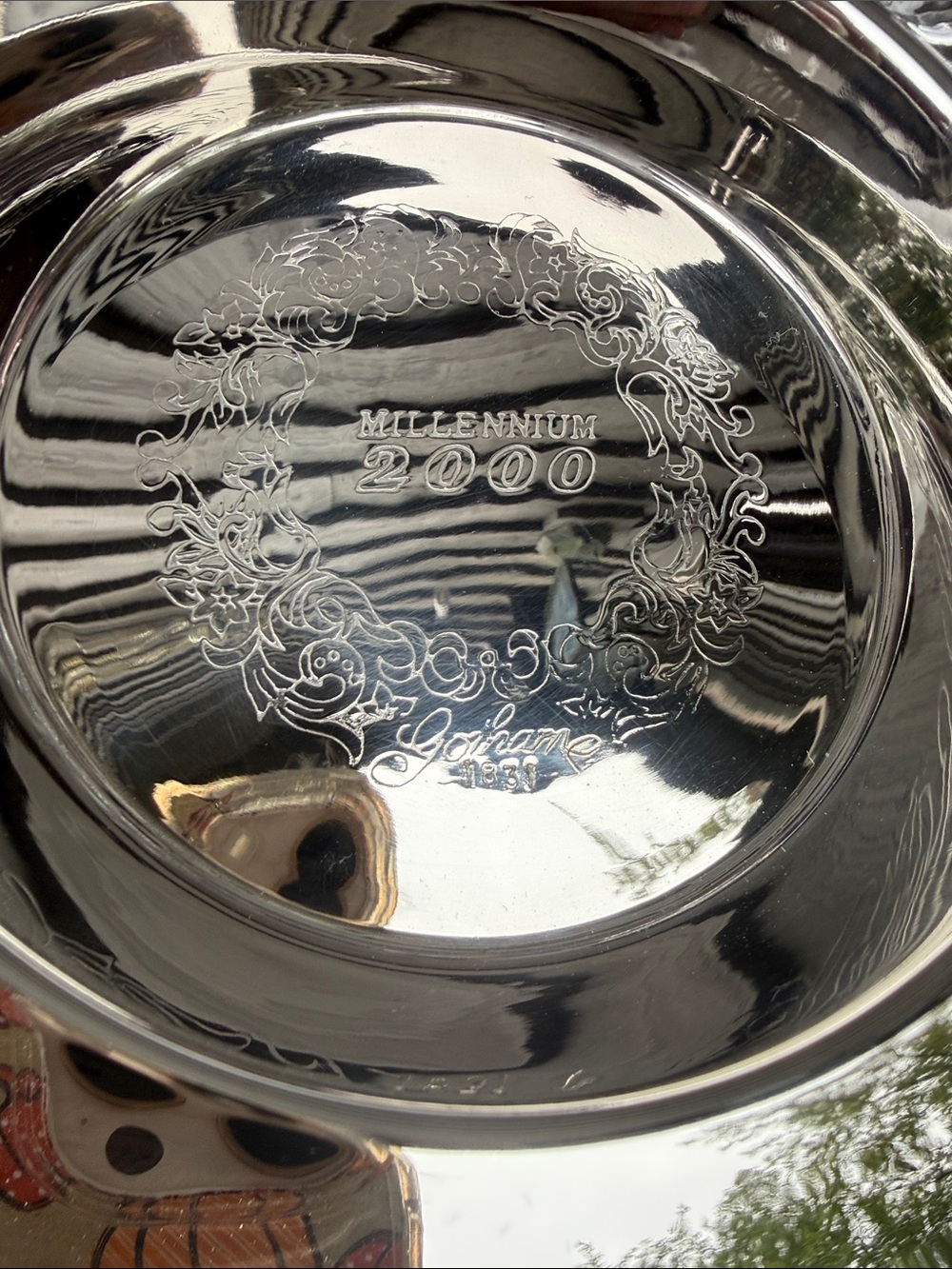 Gorham Silver Plate Millennium 2000Engraved Commemorative Wine Coaster